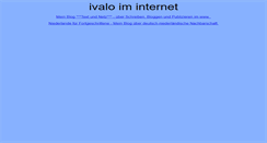 Desktop Screenshot of ivalo.de